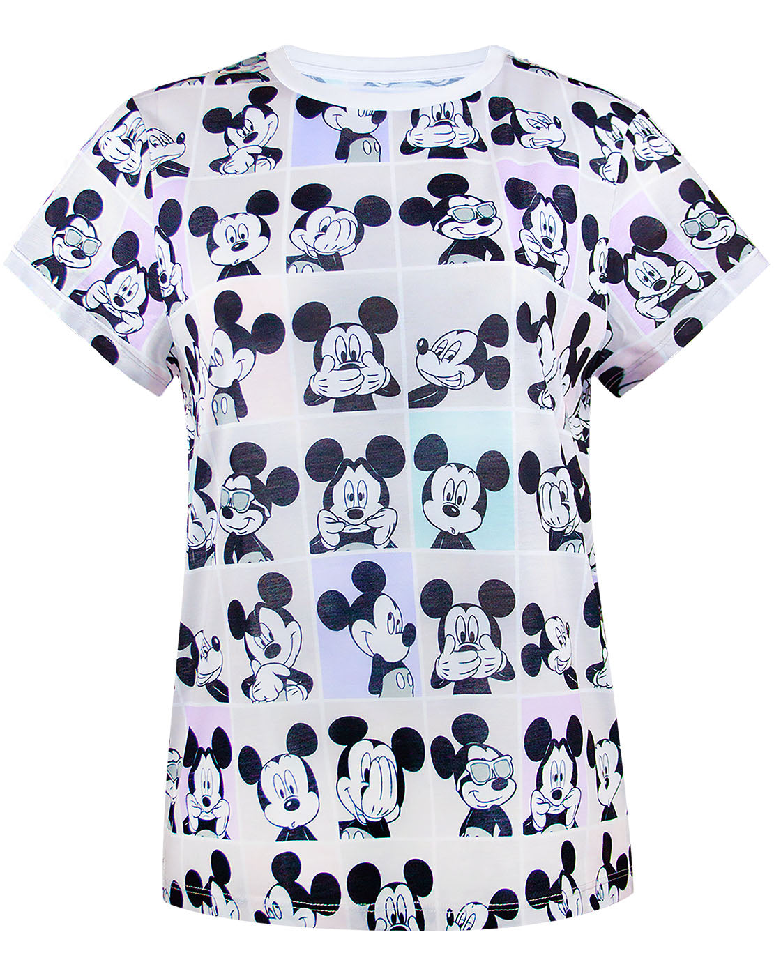 Disney Mickey Mouse Photobooth All Over Print Women's T-shirt — Vanilla ...