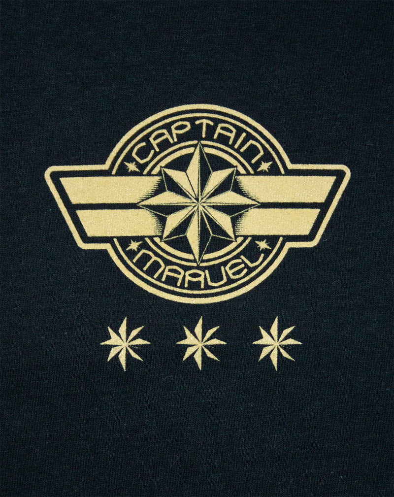 Marvel Captain Marvel Shield Emblem Women's Black T-Shirt – Vanilla ...