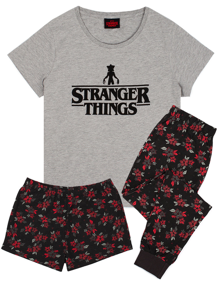 Stranger Things Pyjamas Womens Short Or Long Leg Options Pjs — Vanilla