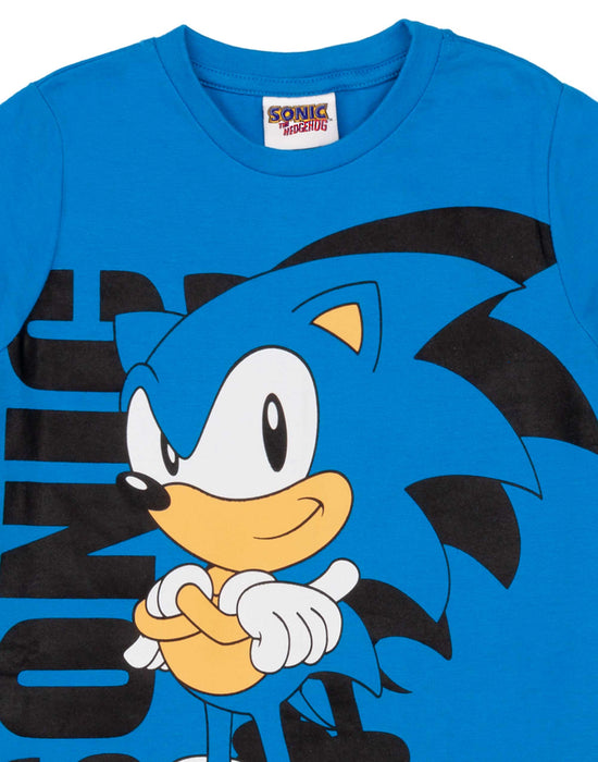 Sonic The Hedgehog Boys Blue Character Cartoon T-Shirt — Vanilla ...