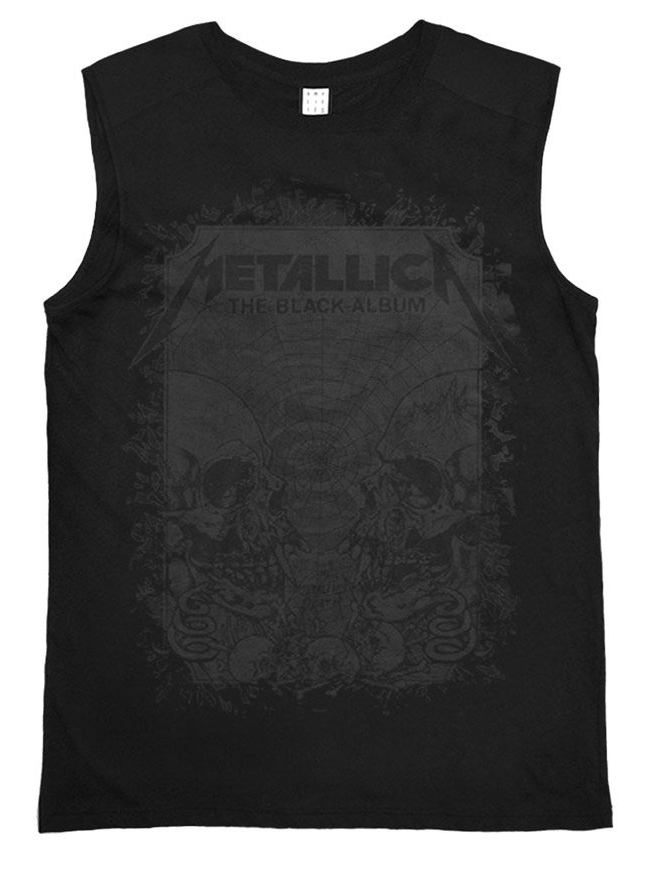 Amplified Metallica The Black Album Men's Sleeveless T-shirt — Vanilla ...