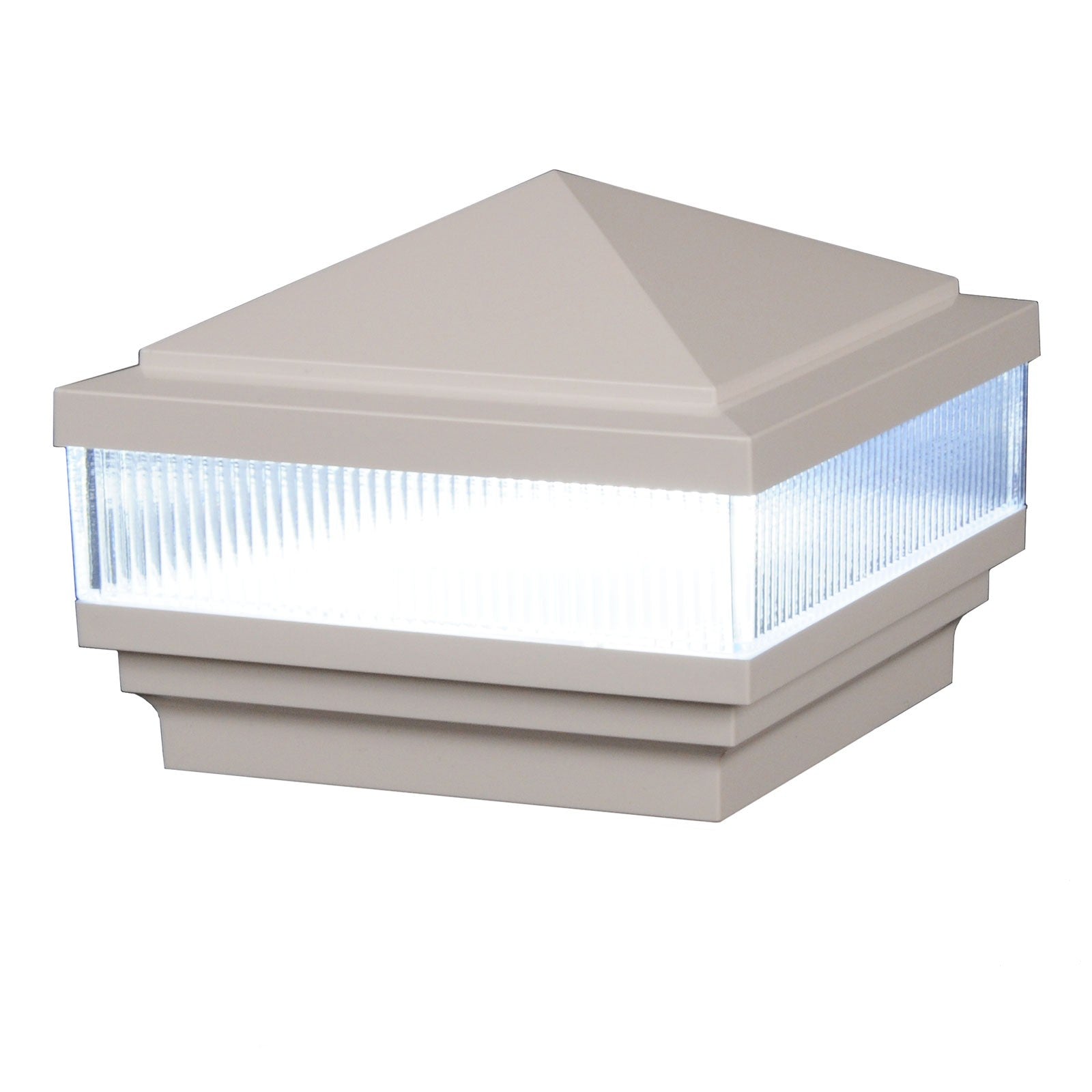 5" x 5" Haven Scallop Lens Low Voltage LED Light Post Cap (Box of 8