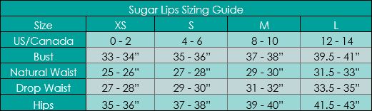 Sugarlips Size Chart