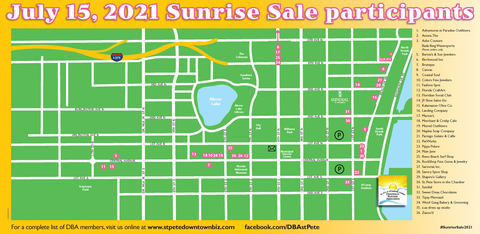 Downtown St. Pete Sunrise Sale 2021
