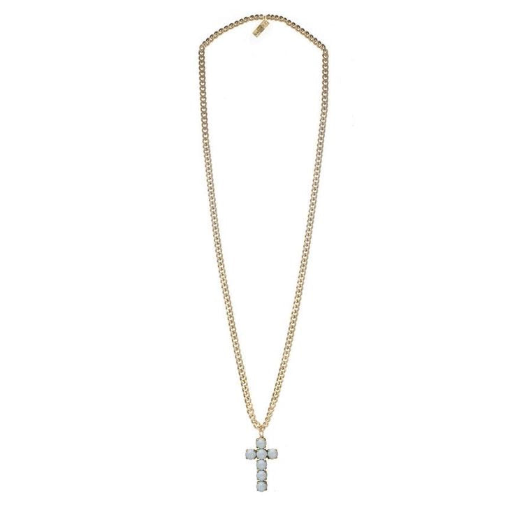 Rock Star Cross in Antique Gold Pastel