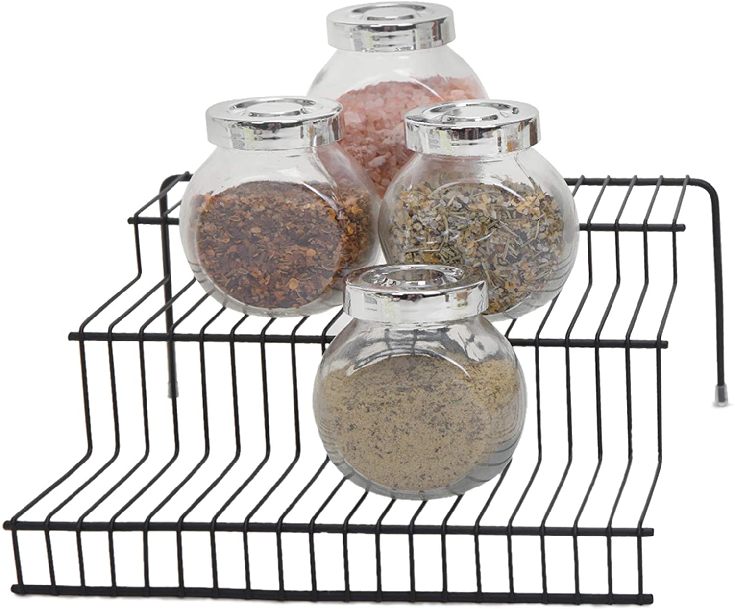 SIMPLEMADE Clear Spice Rack - 2 Pack Three-Tiered Shelf, Countertop, and  Cabinet Storage and Spice Organizer for Kitchen, Bathroom, Bedroom, and