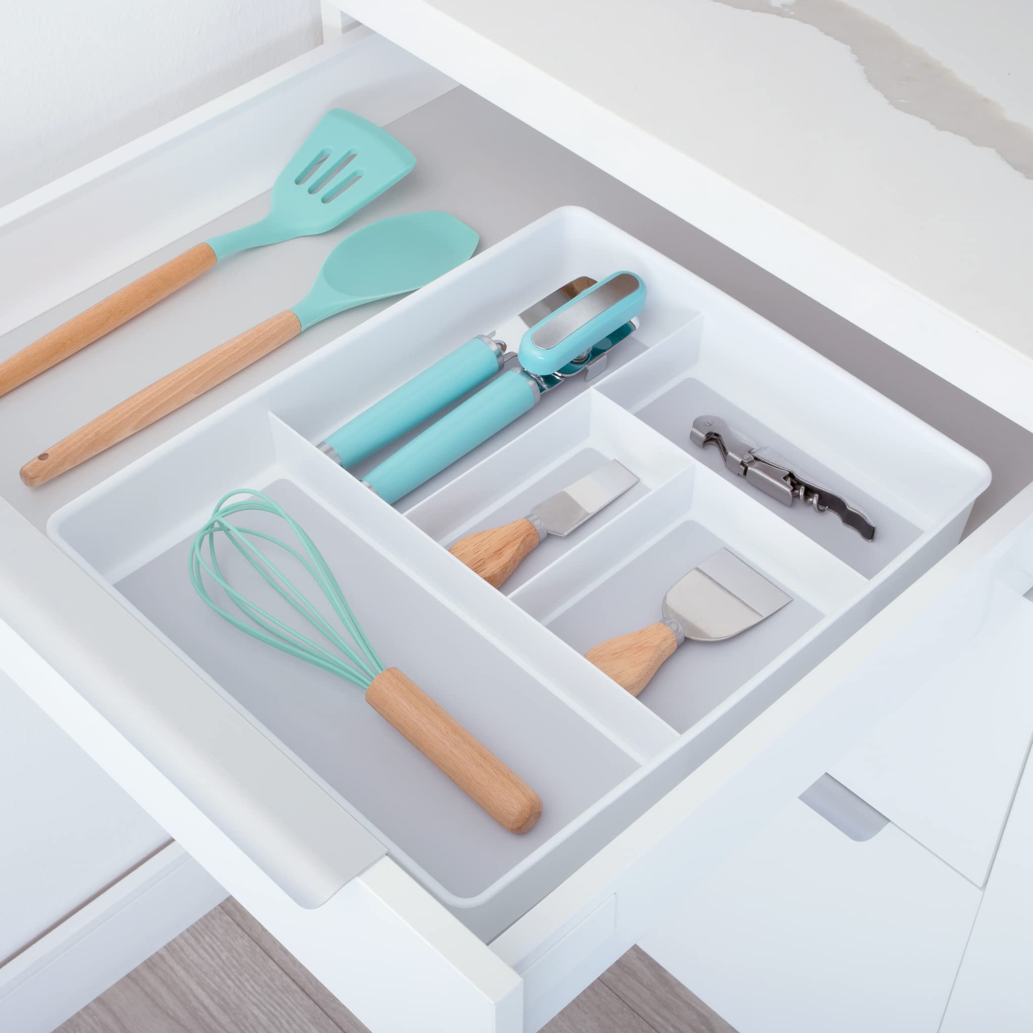 Hudson Home Clear Plastic Drawer Organizers, 5-Piece Set