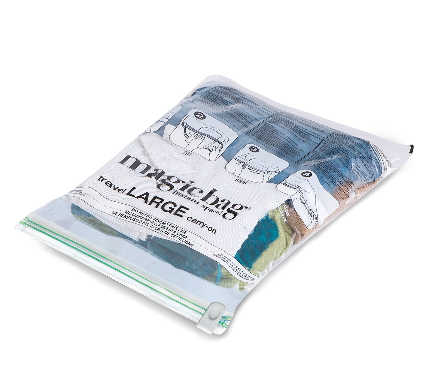 Smart Design Magic Bag Instant Space Saver XL Cubes 4-Pack Clear