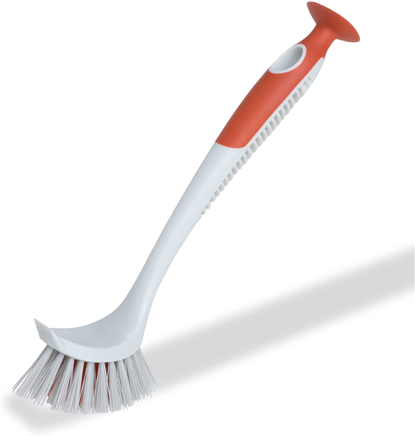 Smart Design Scrub Brush with Scrubber Bristle Tip - Non-Slip Handle - Long Lasting Bristles - Odor Resistant - Dishwasher Safe - Cleaning, Pots, Pans