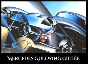 Mercedes Gullwing giclee by Alain Levesque