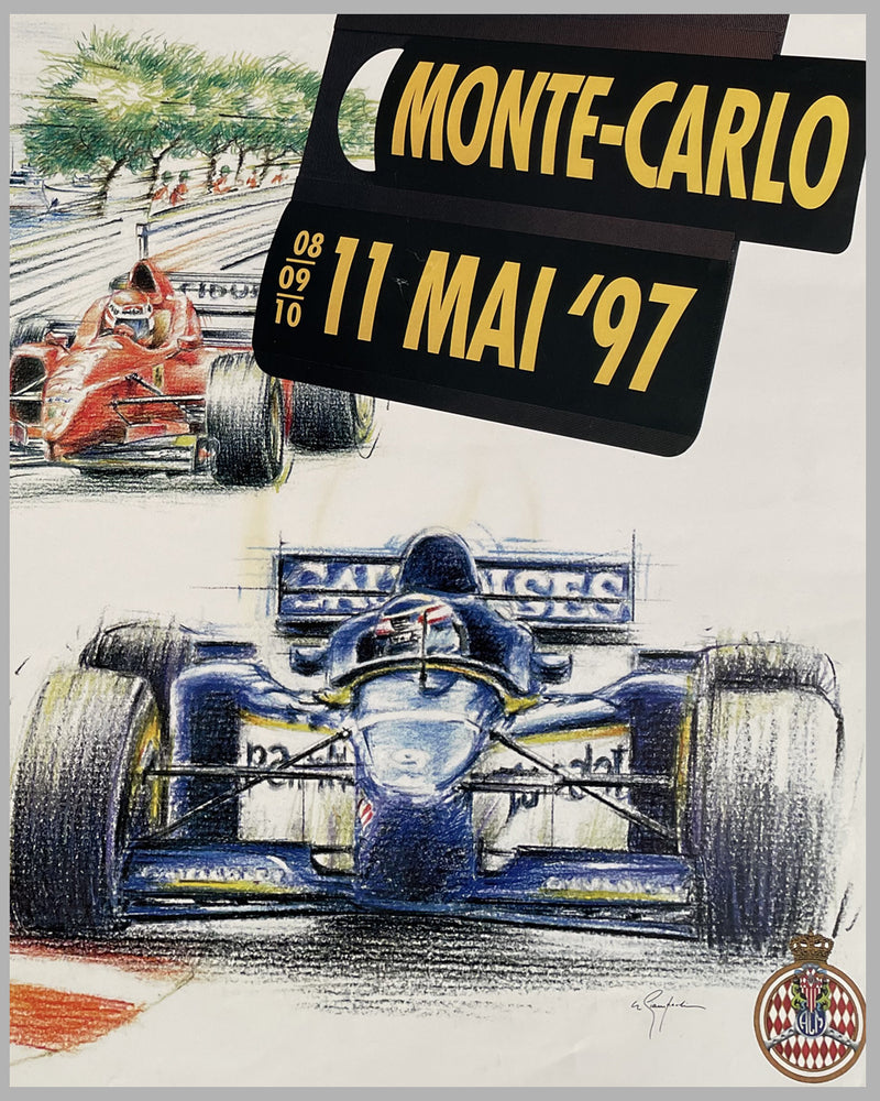 1997 Monaco Grand Prix original poster - l’art et l’automobile