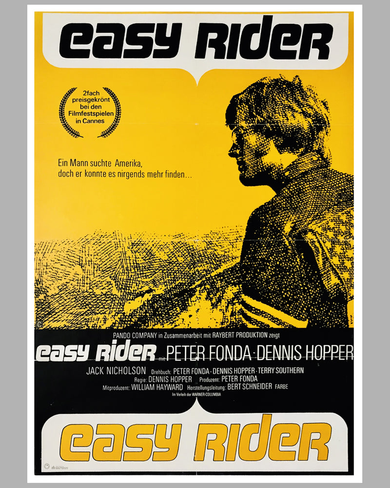 Easy Rider original movie poster, 1969 l'art et l'automobile