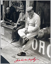 Jose Froilan Gonzalez in the pits, large b&w autographed photo by Hans Muller 2