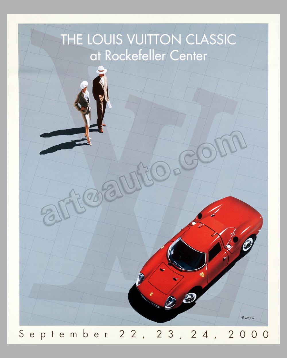 Louis Vuitton Cup 2002/03 large original poster by Razzia - l&#39;art et l&#39;automobile