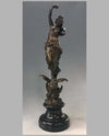 'Industry & Wisdom' bronze sculptures by Paul Aichele, 1891