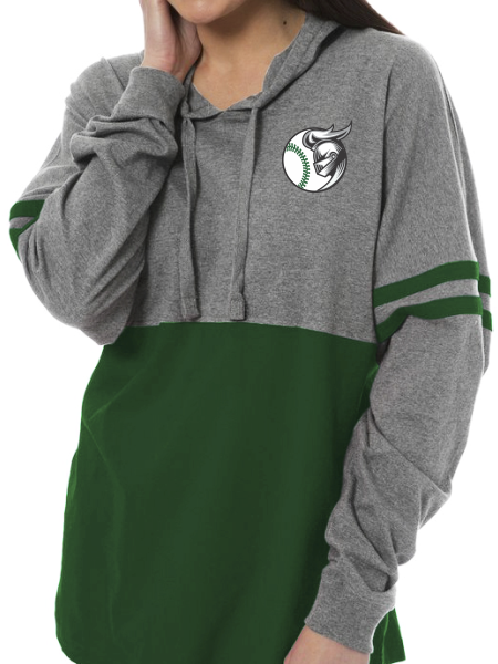 hooded pom pom jersey