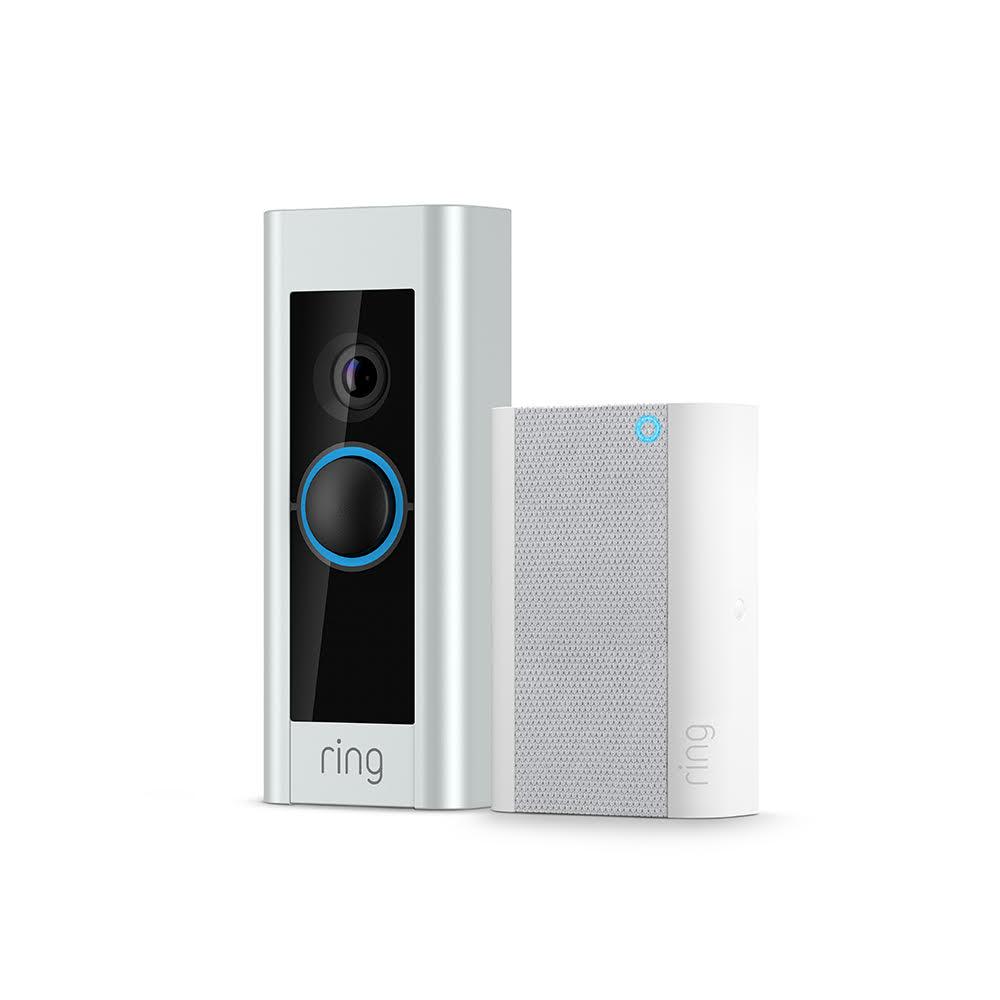 Wired Doorbell Plus (Video Doorbell Pro) + Chime Pro - Satin Nickel:Wired Doorbell Plus (Video Doorbell Pro) + Chime Pro
