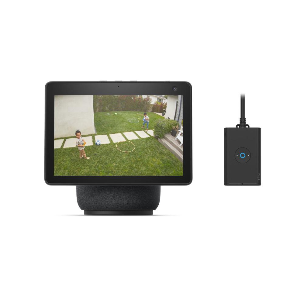 Echo Show 10 + Outdoor Smart Plug - Charcoal:Echo Show 10 + Outdoor Smart Plug