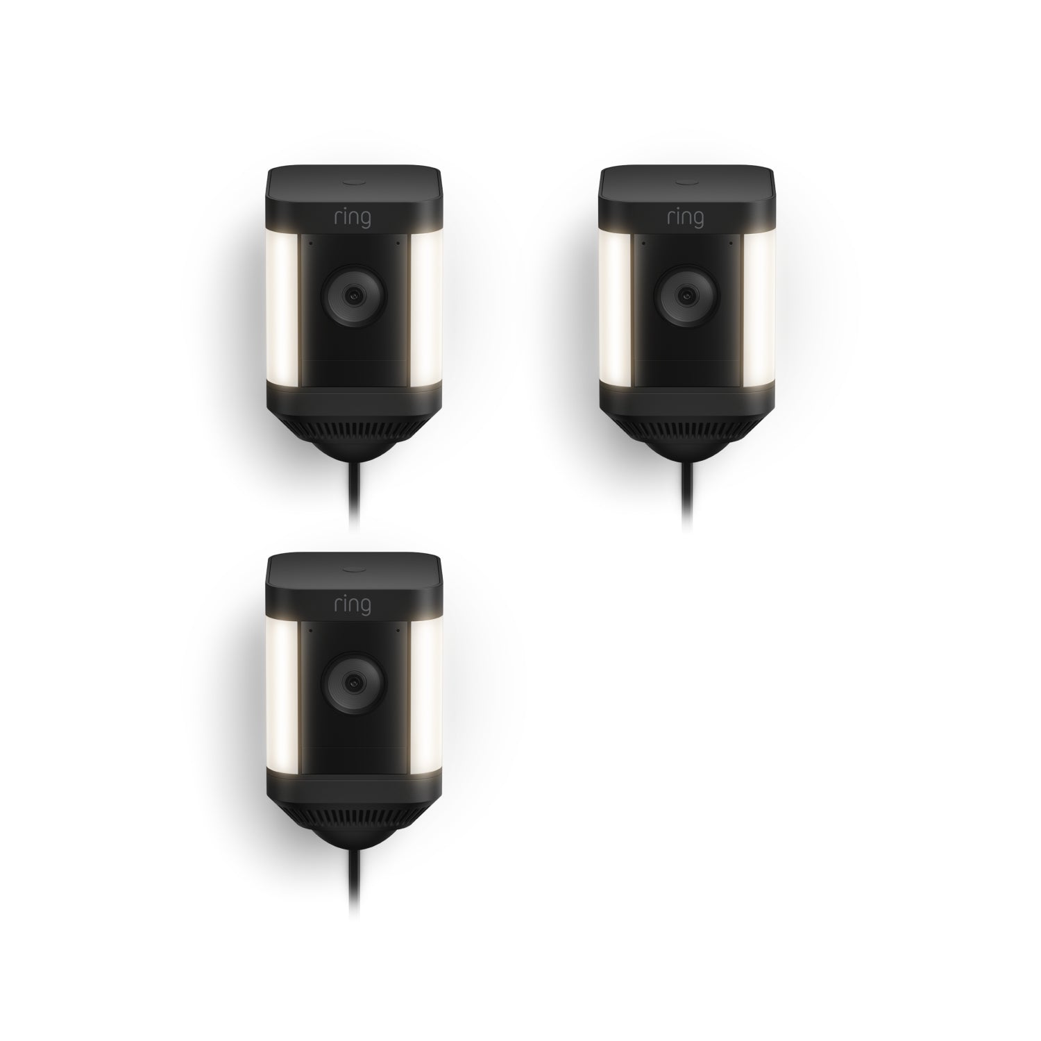 3-Pack Spotlight Cam Plus (Plug-In) - Black:3-Pack Spotlight Cam Plus (Plug-In)