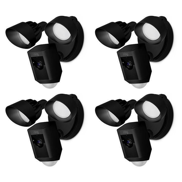 4-Pack Floodlight Cam (for Certified Refurbished) - Black:4-Pack Floodlight Cam (for Certified Refurbished)