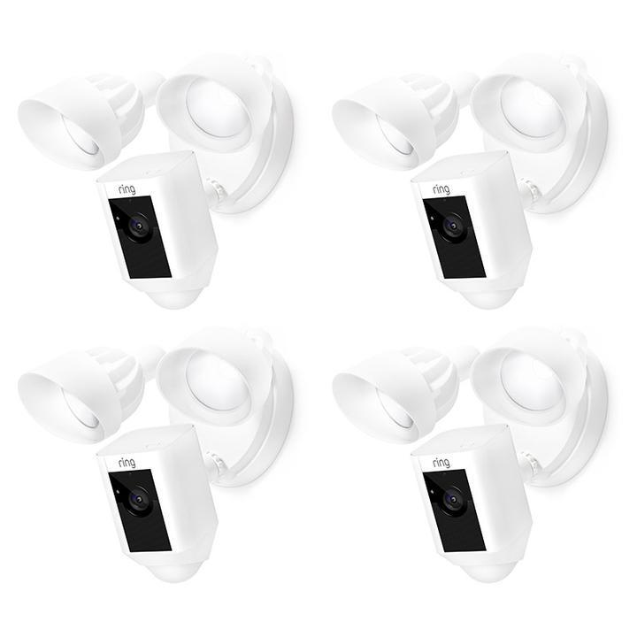 4-Pack Floodlight Cam (for Certified Refurbished) - White:4-Pack Floodlight Cam (for Certified Refurbished)