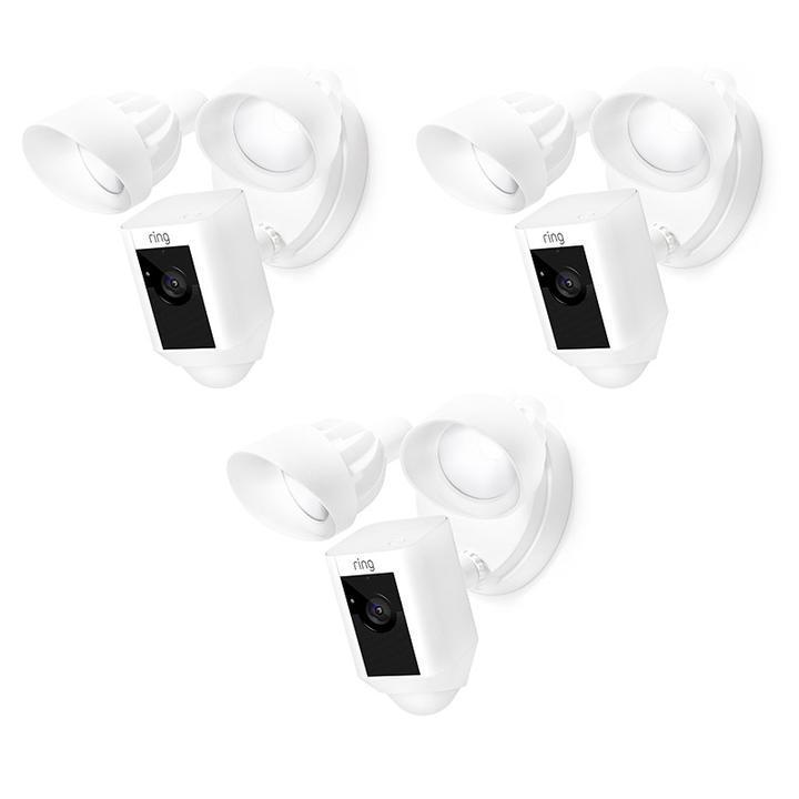 3-Pack Floodlight Cam (for Certified Refurbished) - White:3-Pack Floodlight Cam (for Certified Refurbished)