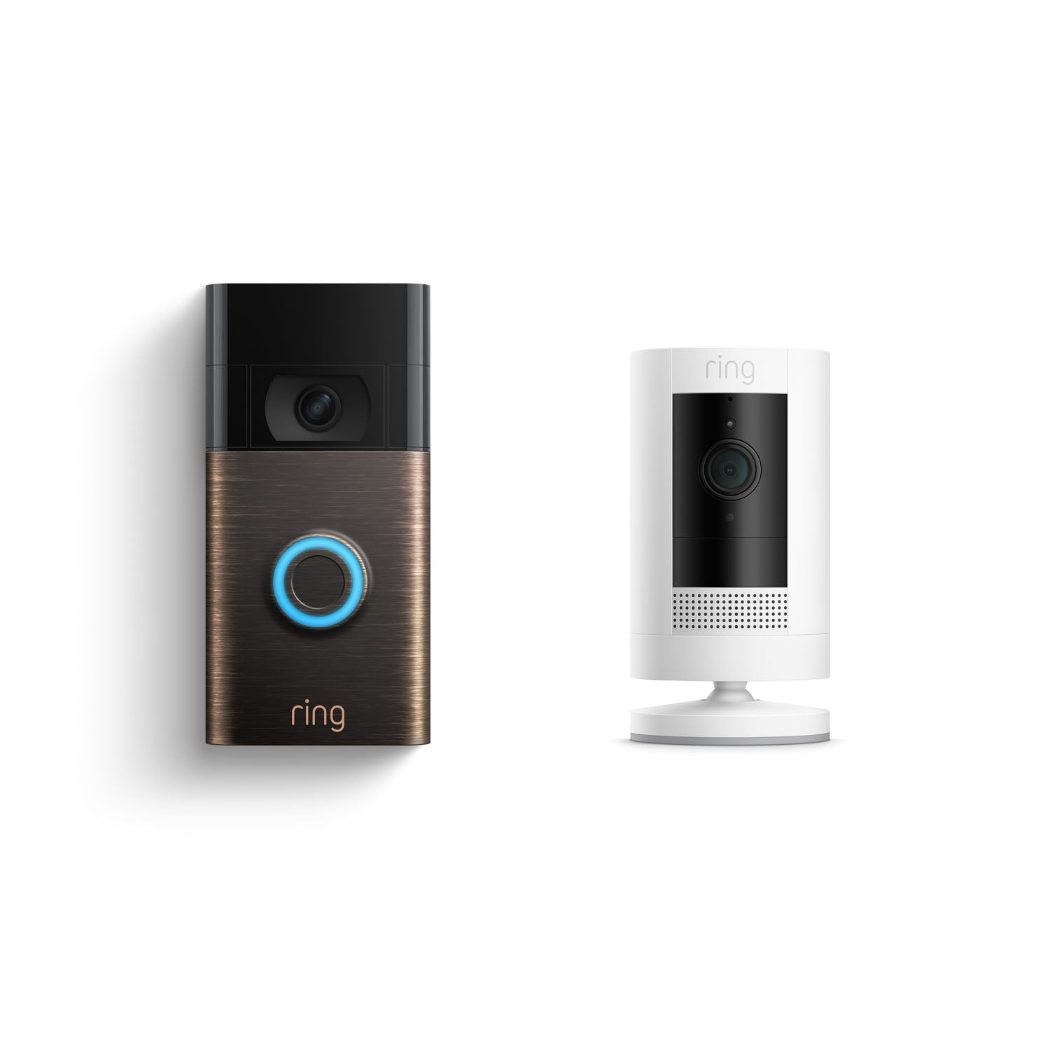 Connected Basic Kit (Video Doorbell (2nd Generation) + Stick Up Cam Battery) - Bronze + White:Connected Basic Kit (Video Doorbell (2nd Generation) + Stick Up Cam Battery)