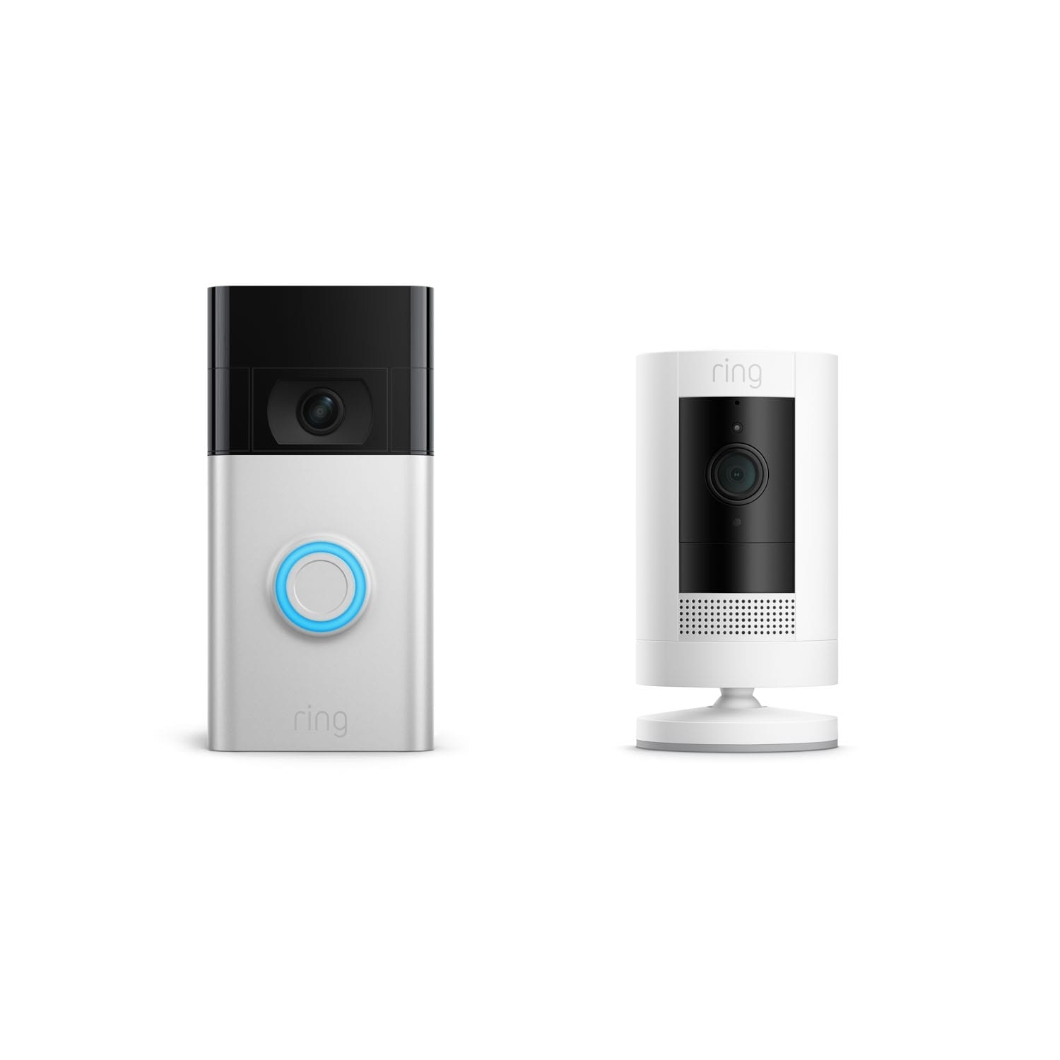 Connected Basic Kit (Video Doorbell (2nd Generation) + Stick Up Cam Battery) - Silver + White:Connected Basic Kit (Video Doorbell (2nd Generation) + Stick Up Cam Battery)