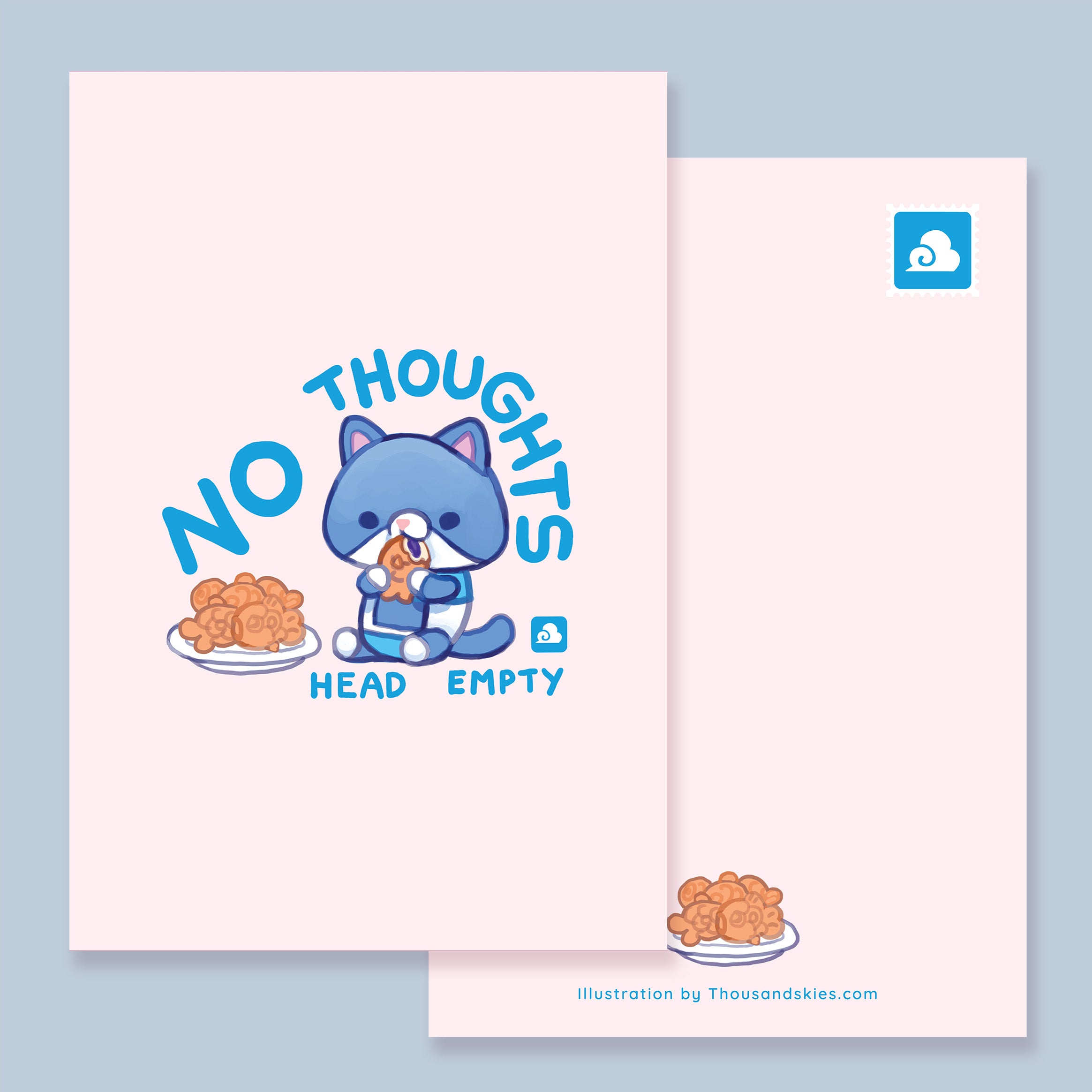 Postcard No Thoughts Head Empty