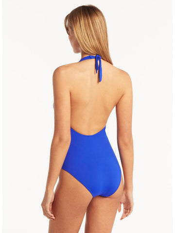 Seafolly SF Collective Deep V One Piece in Black – Sandpipers