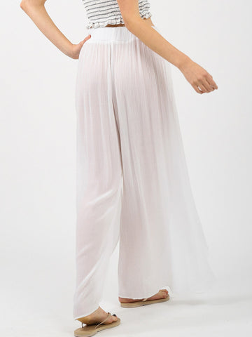 Vitamin A Tallows Wide Leg Pant in EcoLinen White – Sandpipers