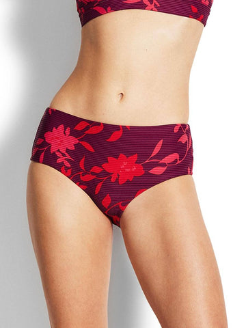 Seafolly Seaside Soiree Wide Side Retro Bottom In Thyme – Sandpipers