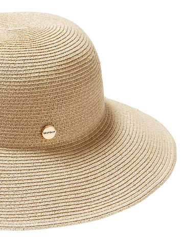 Echo Raffia Packable Bucket Hat Brown