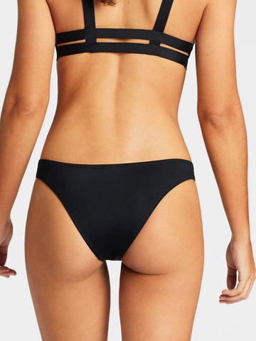 Hard Summer Full Coverage Bikini Bottom in Black, Beach Bunny