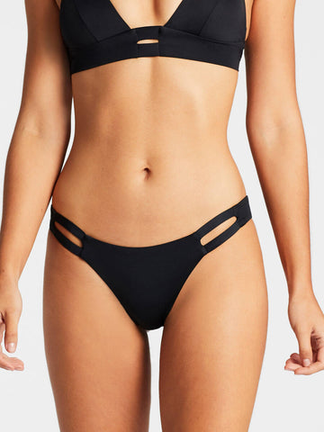 Hard Summer Full Coverage Bikini Bottom in Black, Beach Bunny