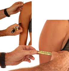 how to measure middle arm with a tape measure