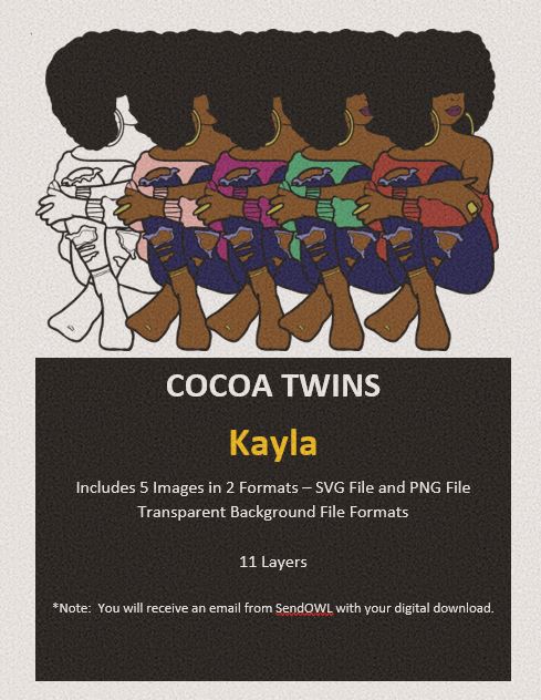 Download Digital Download - Kayla - SVG Layered File and PNG File Format - Cocoa Twins