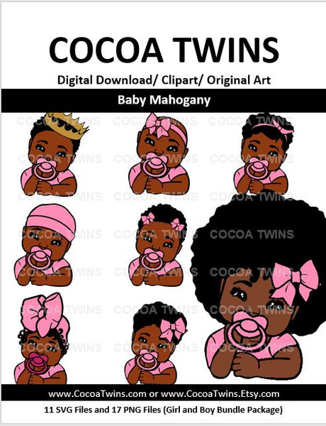 Download Digital Download Baby Mahoganey Svg Layered File And Png File Form Cocoa Twins