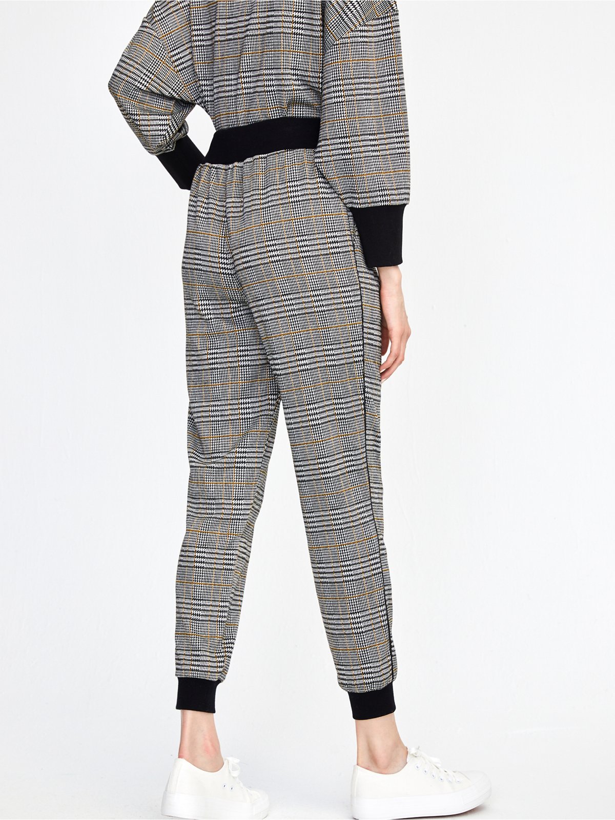 glen plaid joggers