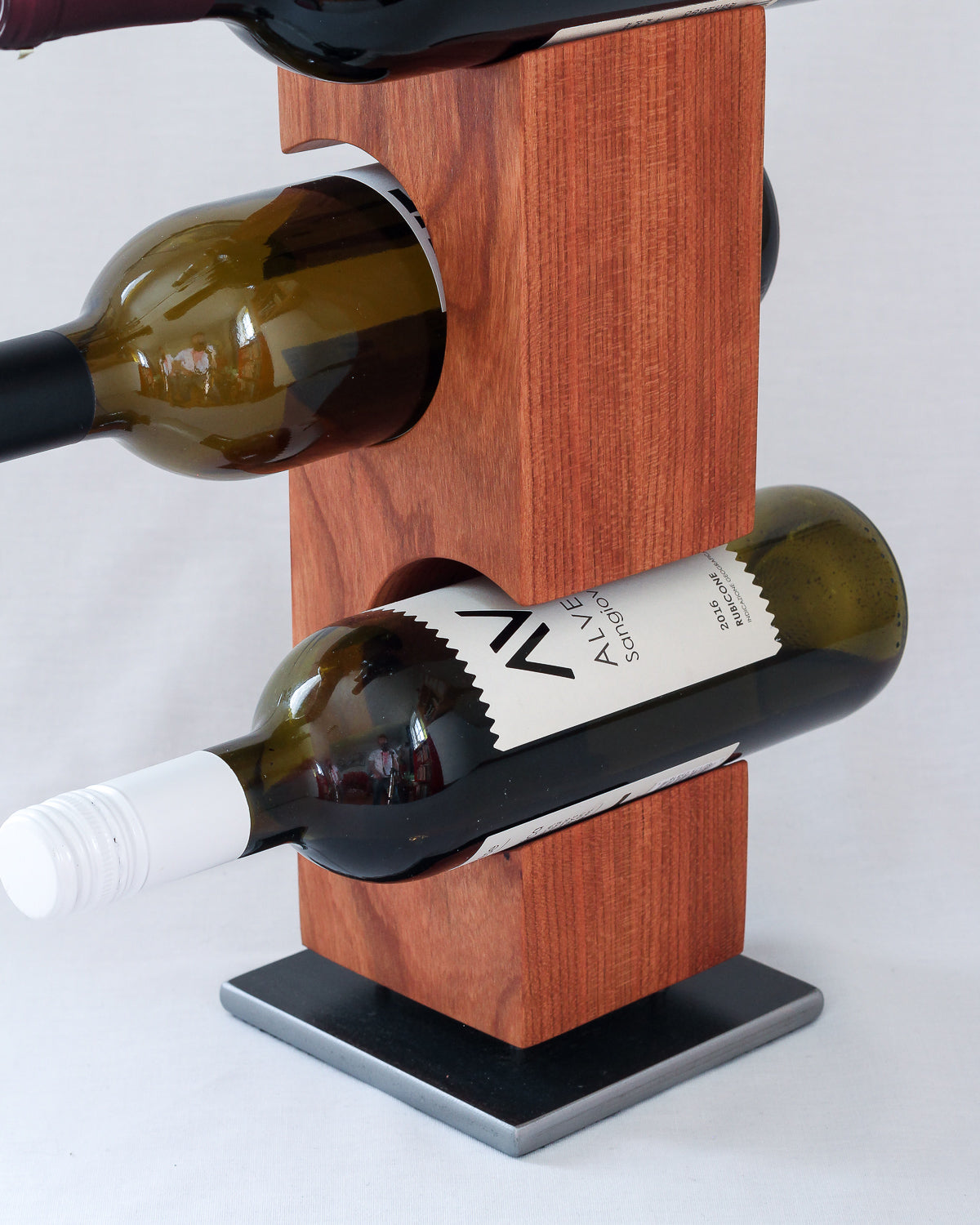 Custom Tabletop Wine Rack from Solid Cherry Wood Kettler Woodworks