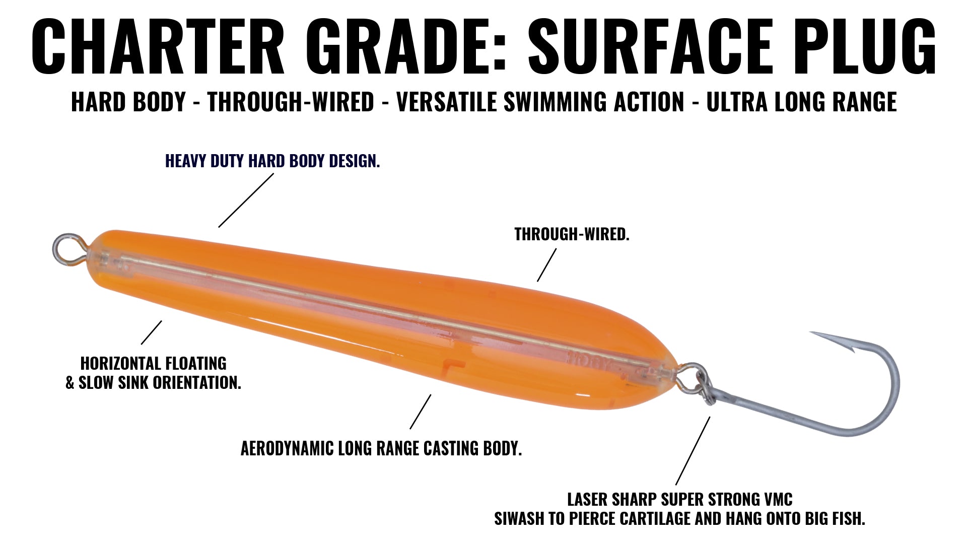 Charter Grade Surface Pencil – Hogy Lure Company Online Shop