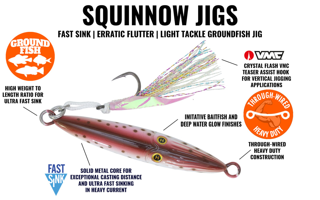 Hogy Squinnow Jig - 1.75oz - Pink SQ - TackleDirect