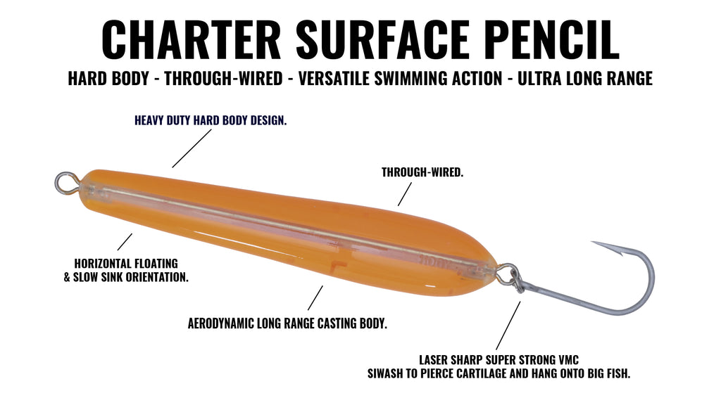 Charter Grade Surface Pencil – Hogy Lure Company Online Shop