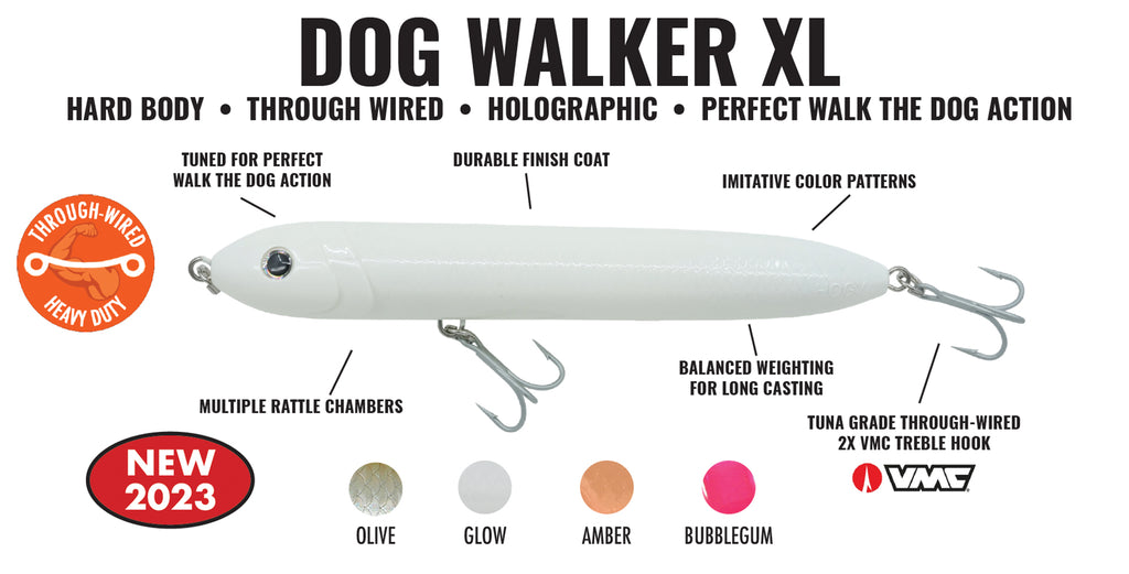 Charter Grade Dog Walker XL: 3.5oz - 8.25inch – Hogy Lure Company