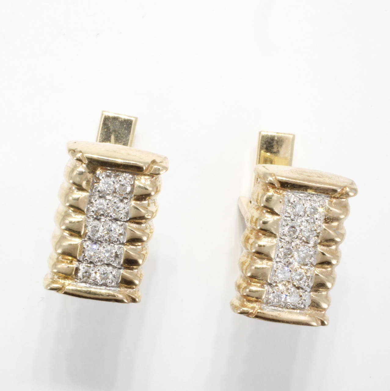 14kt. Gold Diamond Cotton Bale Cufflinks | AgriJewelry – Chris Chaney