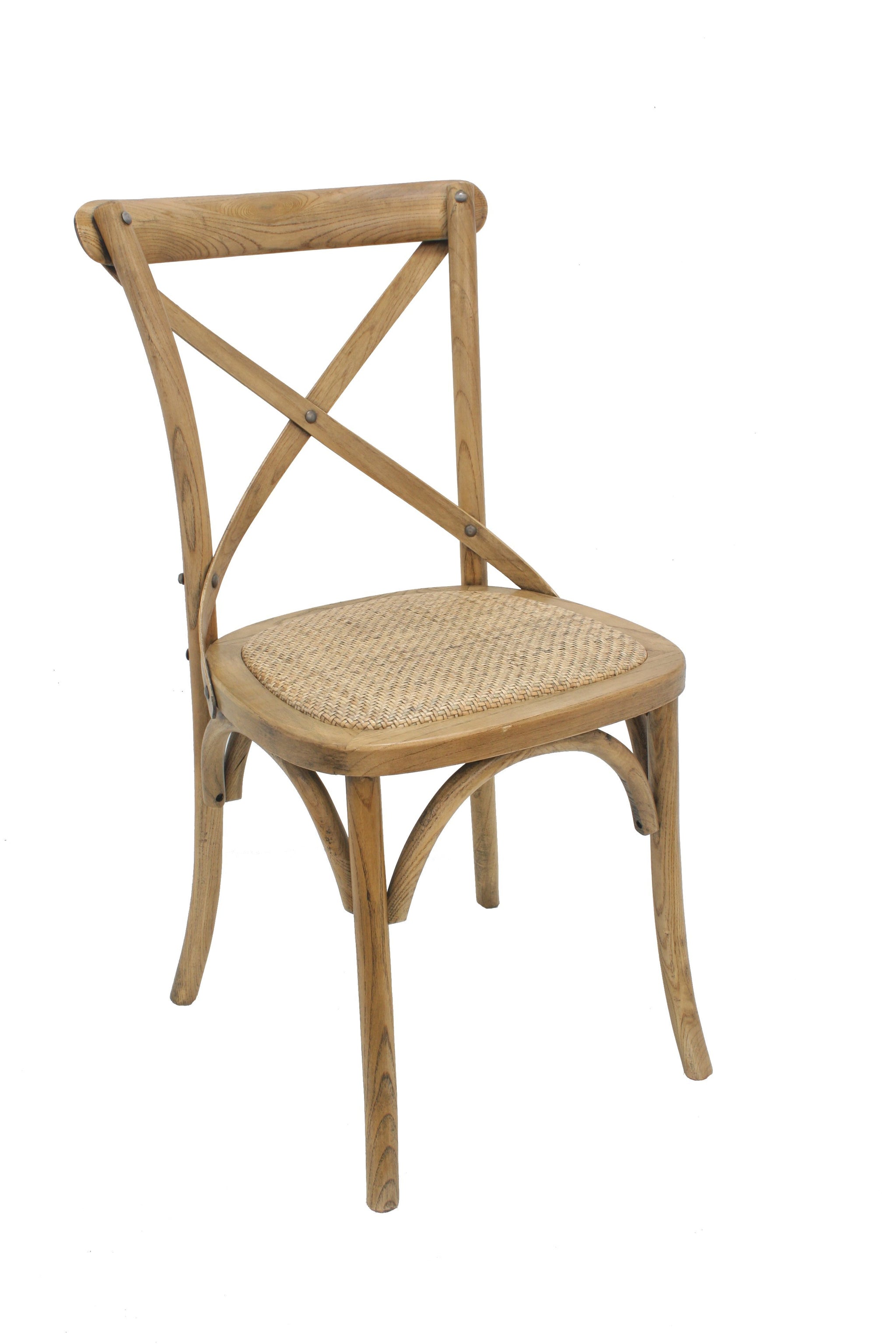 crossback chair natural 40cm x 40cm x 90cm