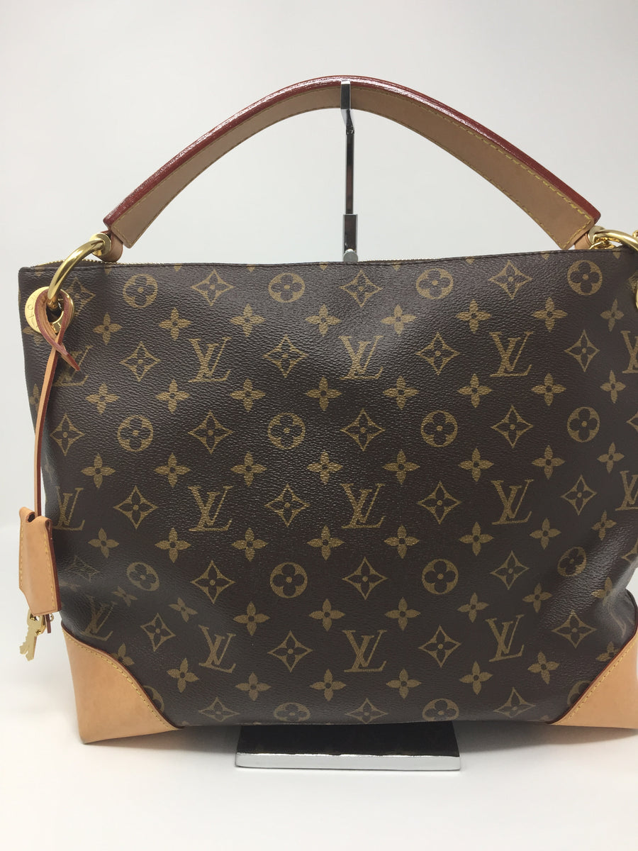 Replica Louis Vuitton M41625 Berri MM Hobo Bag Monogram Canvas For