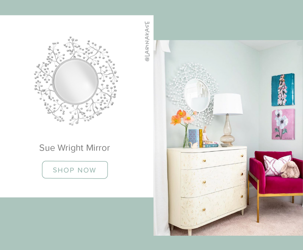 Stray Dog Designs Sue Wright Mirror in a Bedroom designed by @larinakase