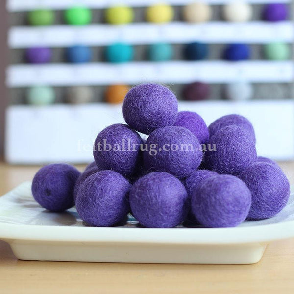 Mix N Match Sapphire Blue Felt Balls 2.5 Cm Felted Wool Balls for