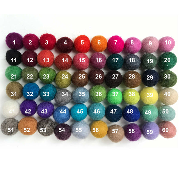 Acrylic Craft Pom Poms 6 Sizes 19 Colors 